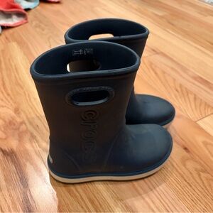CROCS Kids Navy Rain Boots